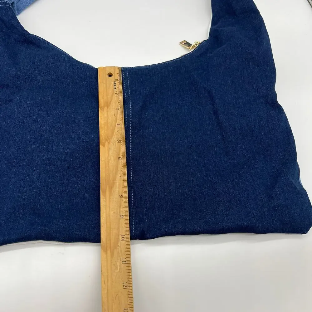 Attitudes by Renee Denim Patchwork Shoulder Bag Denim Combo